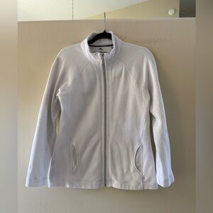 Tommy Bahama Women's White Cotton Full Zip Sweater Jacket
